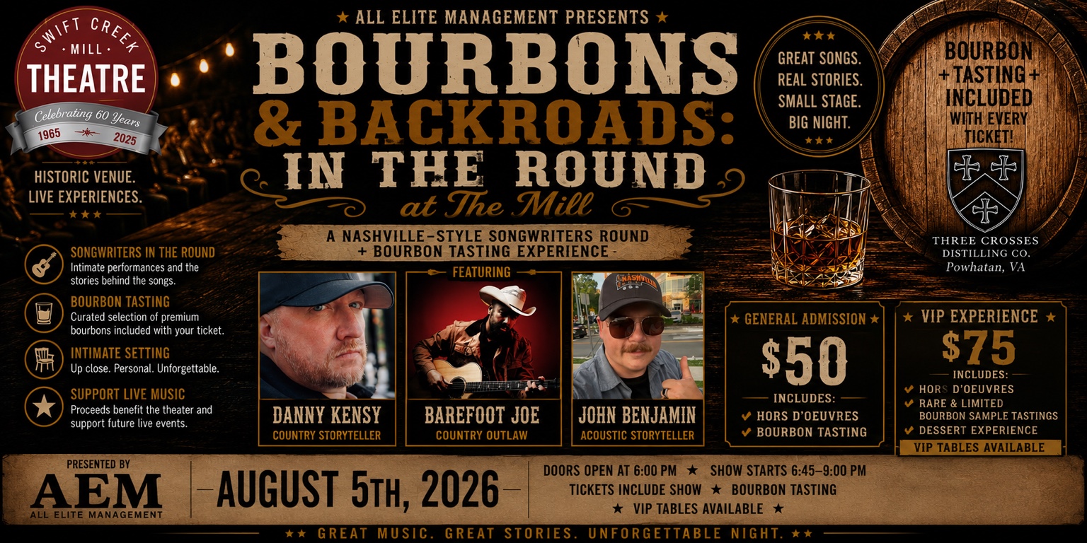 Bourbons and Backroads original event flyer